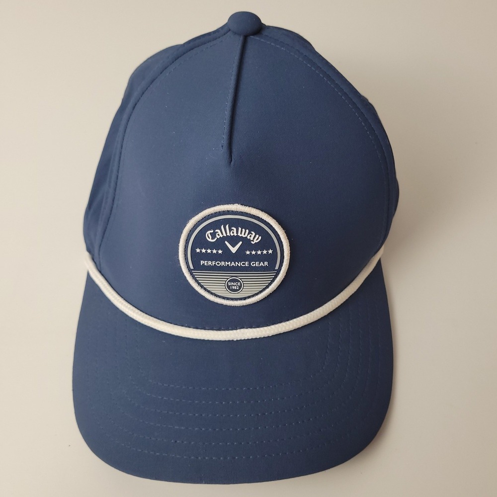 Callaway Performance Gear Navy Blue Rope Golf Hat Snapback X-Spann Cap Mens